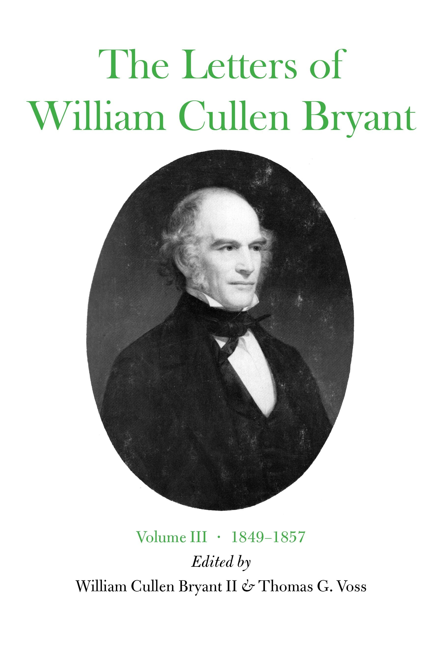 Book cover image for The Letters of William Cullen Bryant ISBN: 9780823209934
